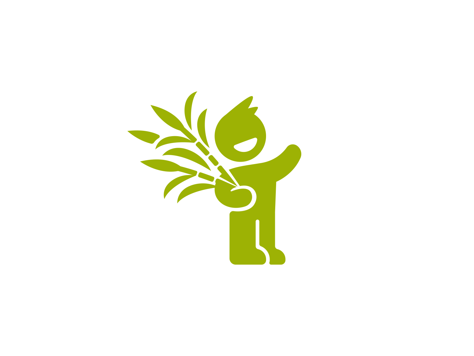 Man with bamboo bamboo brand branding cane character design elegant graphic design illustration logo logotype mark mascot minimalism minimalistic modern sign sugar