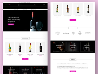 Wine & Whiskey E-commerce Website ecommerce ecommercewebsite ui whiskeywebsite winewebsite