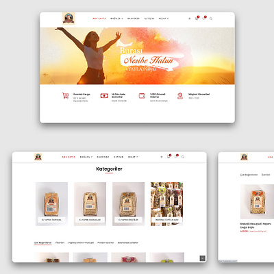 E-Commerce Website Design for Nesibe Hatun ecommerce design ui ui design ux ux design web design web development