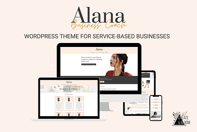 Alana Business WordPress Divi Theme blog theme coach template coaching template divi child theme divi template divi theme virtual assistant wordpress theme