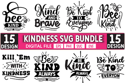 Kindness Svg Bundle designs, themes, templates and downloadable graphic ...