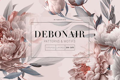 Debonair, Soft luxury Patterns clipart debonair design flower graphic design illustration luxury motifs pattern patterns soft watercolor