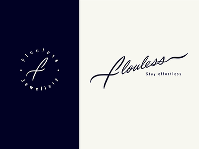 Flouless branding calligraphy classy custom design elegant flouless flow identity jewellery lettering logo script signature sophisticated timeless type unique