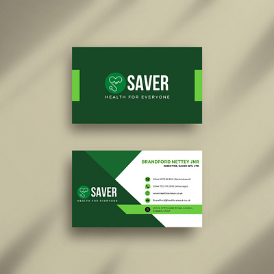 Visiting Card Design For a Healthcare in UK branding business card card design graphic design illustration vector visiting card