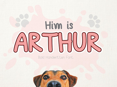 Arthur Font : Bold Handwritten Font cute fonts decorate font display font font fonts hand writing font handwritten font kids font