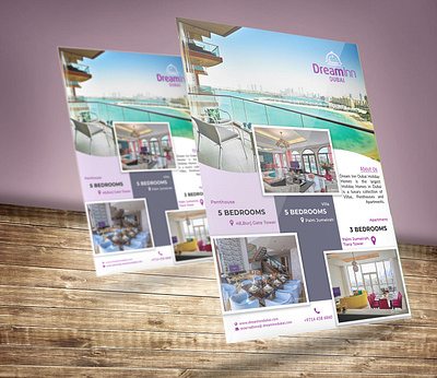 Flyer Design For DreamInn Dubai 3d animation banner branding brochure business card card design flyer graphic design illustration logo motion graphics ui vector