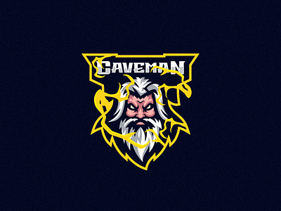 Cave Man Logo branding design graphic design identity illustration logo mark tshirt vector