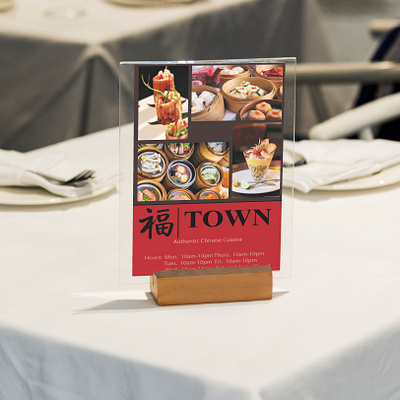 Town Table Tent branding graphic design