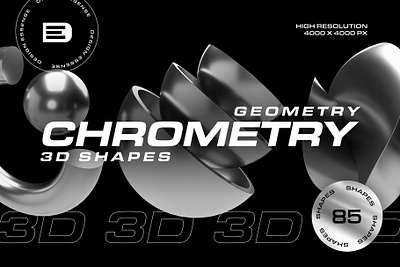 Design Assets: Geometry Chrome 3D Shapes 3d 3d illustration 3d shapes abstract background chrome download free freebie geometric geometrical metal modern objects poster resources shapes ui webdesign