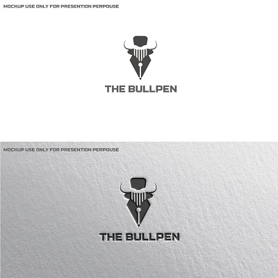 Bullpen Logo (unused) branding bull logo bullpen design graphic design illustration letter logo logo pen pen logo typography vector