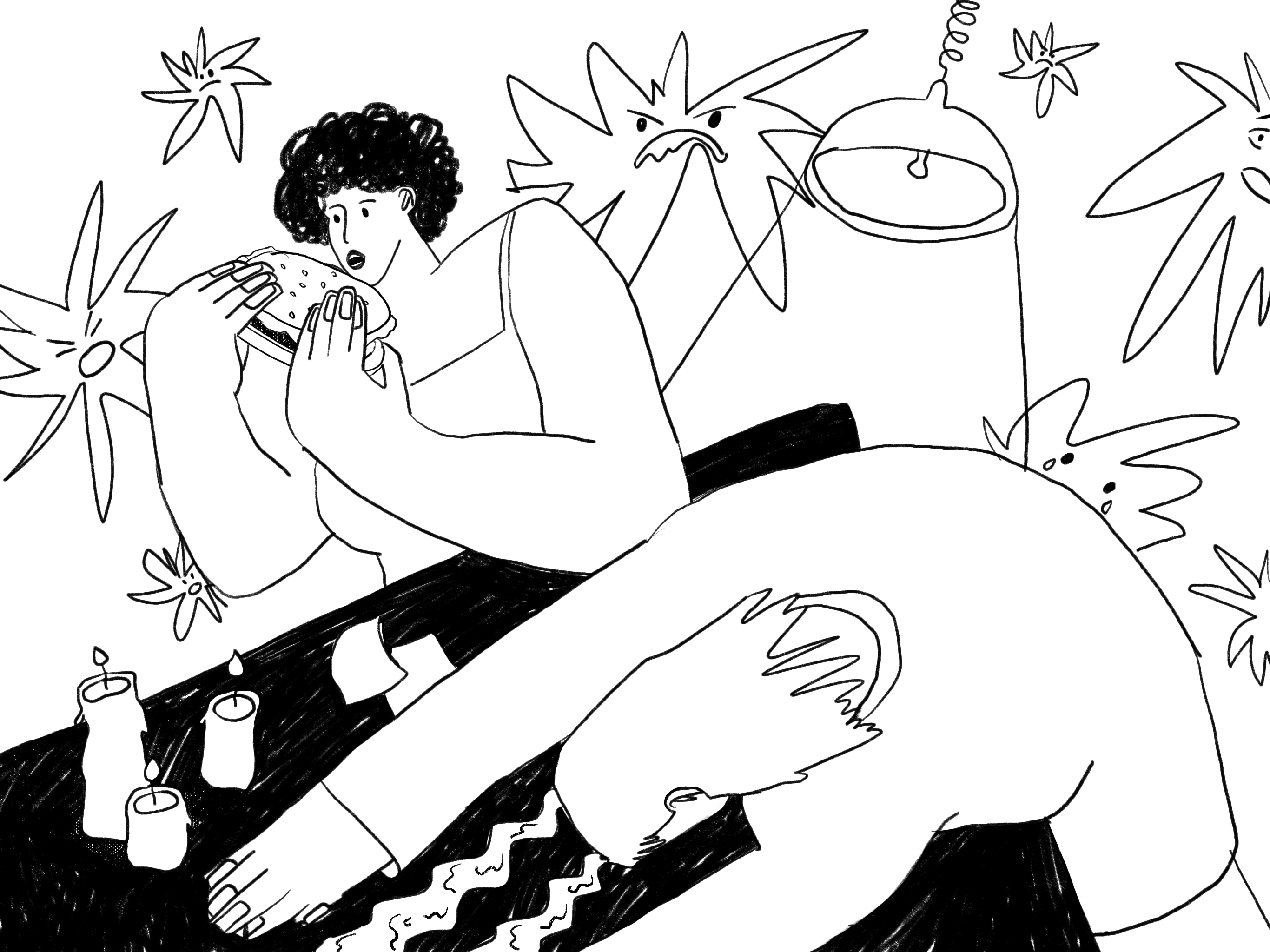 Example of Two girls at the table