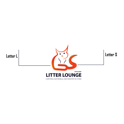 Letter LS Cat shape logo branding cat logo cat shape logo design graphic design illustration letter logo logo ls cat ls logo typography ui ux vector