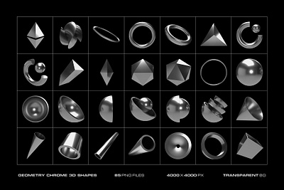 Design Assets: Geometry Chrome 3D Shapes 3d 3d shapes abstract backgrounds chrome download fashion free freebie geometric geometrical metal modern objects poster resources shapes textures ui webdesign