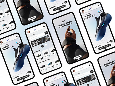 NIKE MOBILE APP DESIGN CONCEPT app branding design ecommerce nike sneakers ui ux