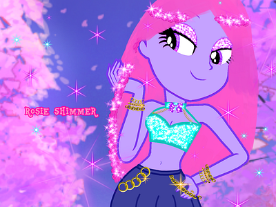 MLP Equestria Girls OC: Rosie Shimmer chain equestriagirls fanart oc rosieshimmer signature