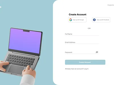 Registration form for web