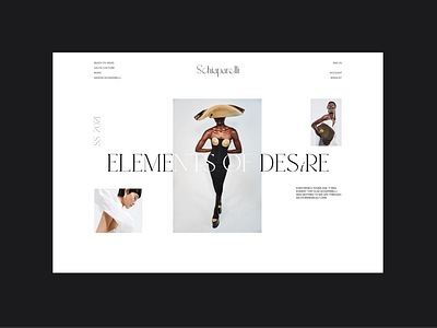 Schiaparelli. Corporate website redesign concept after affects an design fashion minimak minimal typography ui ux