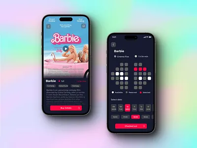 Movie app app buy tickets film app movie app project ui uiux