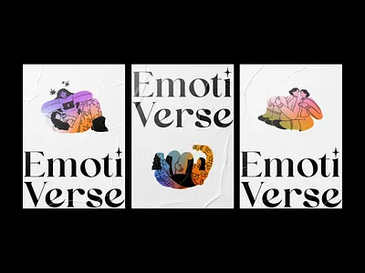 EmotiVerse character comercial design emotion flat friends girl growth illustration love minimal negative positive psychology self acceptance self love sisters