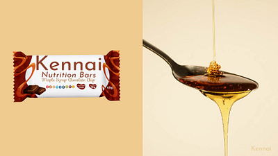 Kennai Nutrition Bar Label Packaging Design bar packaging brand identity branding design designer food graphic design illustration label design logo packaging design packet product design retail packaging visual identity