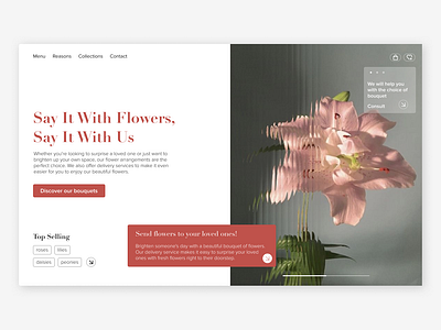 Flower Shop Concept concept flower shop ui web design