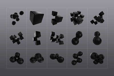 Design Assets: 3D Black Shapes Collection 3d 3d shapes abstract backgrounds black dark download fashion free freebie geometric geometrical modern objects poster resources shapes textures ui webdesign
