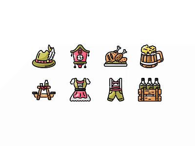 Oktoberfest Icon Set app branding design flat graphic design icon illustration logo ui vector web website