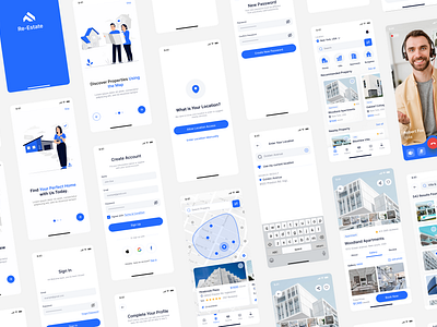 Real Estate Mobile App UI Kit | UIUX | App UI Design app ui design app ui designer app ux figma design figma ui designer figma ui kit house rent app minimal app real estate real estate app real estate app ui ui ui design uiux user experience user interface ux ux design web app designer