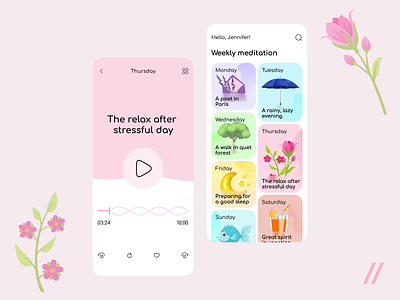 Meditation Mobile iOS App app branding design graphic design illustration logo typography ui ux vector