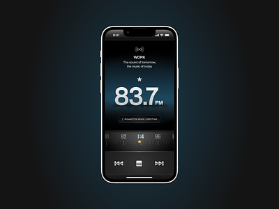 2010s Radio UI app daft punk design ipod radio skeuomorphic ui ux