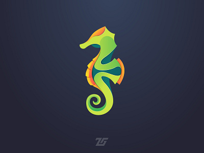 Sea Horse 3d amazing logo animal art branding colorful creative design gradient logo graphic design green horse identity illustration logo logos modern ocean sea symbol
