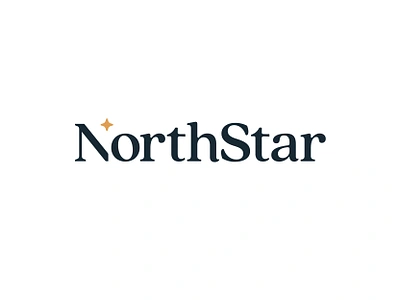 NorthStar branding gold gray green logo logotype north north star northstar star white wordmark