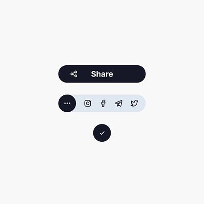 Social share button app design ui ux