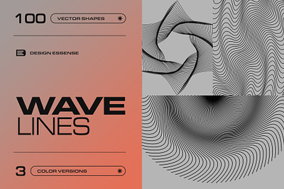 Design Assets: Wave Lines - 100 Vector Shapes 3d illustration abstract backgrounds branding download fashion free geometric geometrical illustration lines modern objects poster shapes strokes ui vector wave webdesign