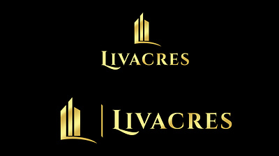 Livacres Real Esate Golden Logo app branding design graphic design illustration logo typography ui ux vector