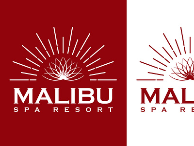 Malibu Spa Resort Logo app branding design graphic design illustration logo typography ui ux vector