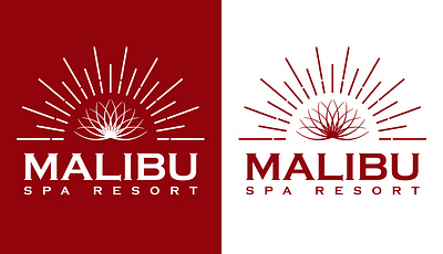 Malibu Spa Resort Logo app branding design graphic design illustration logo typography ui ux vector