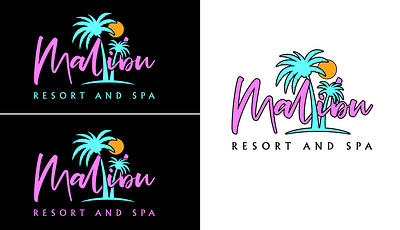 Malibu Spa & Resort Neon Logo app branding design graphic design illustration logo typography ui ux vector