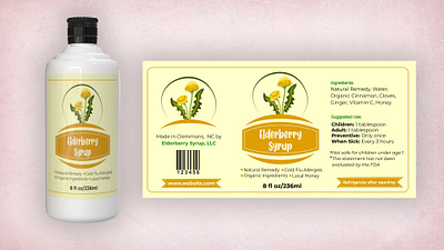 Syrup Label adobe illustrator banner design banners branding design figma graphic design illustration label labeling logo motion graphics photoshop photoshop designing product branding seo syrup label typography ux