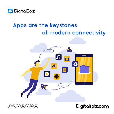 Apps are the keystones of modern connectivity branding business business growth design digital marketing digital solz illustration marketing social media marketing ui