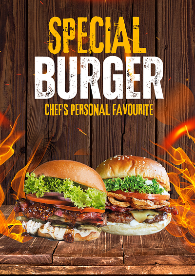 BURGER MARKETING POSTER branding canva design figma graphic design marketing social media vector