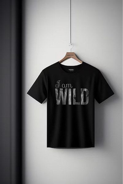 I Am Wild Typography T-shirt Design design graphic design logo typography vector web design