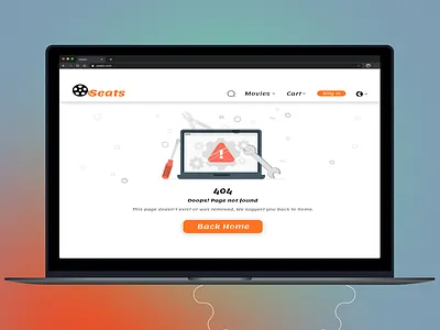 404 Error screen dailyui dailyuichallange ui ux