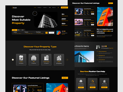 Real Estate Website Landing Page apartment building home home page house landing page luxury house property real estate agency real estate website residence ryzin lab ui ux web design