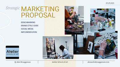 Atelier Marketing Proposal branding marketing social media templates