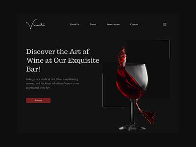 Wine bar home page bar branding design figma logo new site ui ux website wine