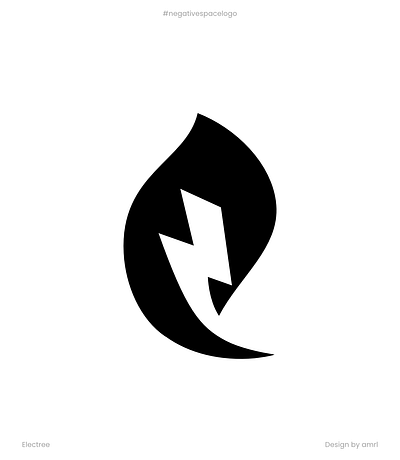 Electre Logo double meaning dual meaning flash logo leaf logo logo design logocombination logodesign negative space negative space logo
