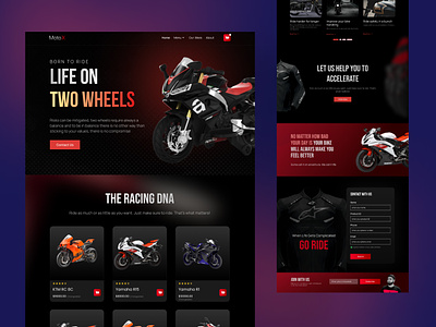 Bike landing page UI design bike dark e commerce website ecommerce ecommerce website electric bicycle harley davidson honda landing page minimal motorcycle one pager website online market online shop sale page shop store ui website