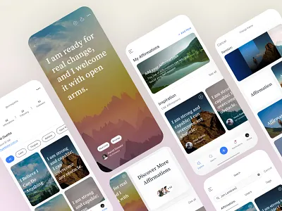 Affirmations & Co affirmation affirmations design health mindset people social ui users yoga