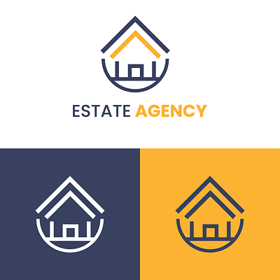 Estate Agency Emblem Logo brand identity branding emblem logo estate agency home logo house logo logo logo design minimalist logo real estate real estate logo simple logo